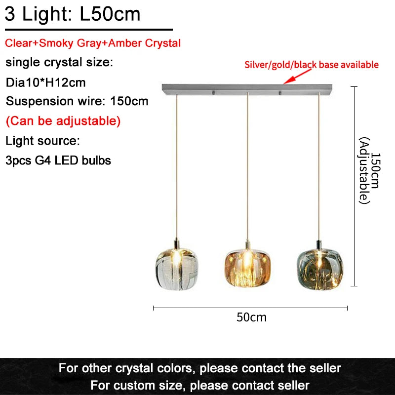 Modern Nordic Ceiling Chandelier LED Living Room Luxury Crystal Attic Bedroom Light Dining Room Lustre Chandelier Kitchen Lamp