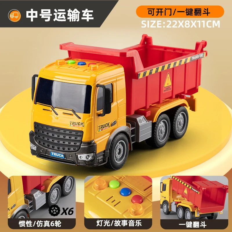 Large Children's Dumper Toys Inertia Automobile Earthwork Dumper Trucks Boys Toy Car Model Plastic Vehicles Toys Child