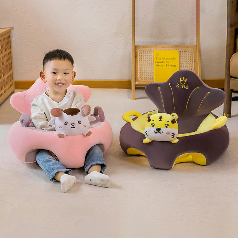 50X50X40cm Baby Sofa Support Seat Cover Plush Chair Learn To Sit Comfortable Cartoon Toddler Nest Puff Wash No Stuffing Cradle