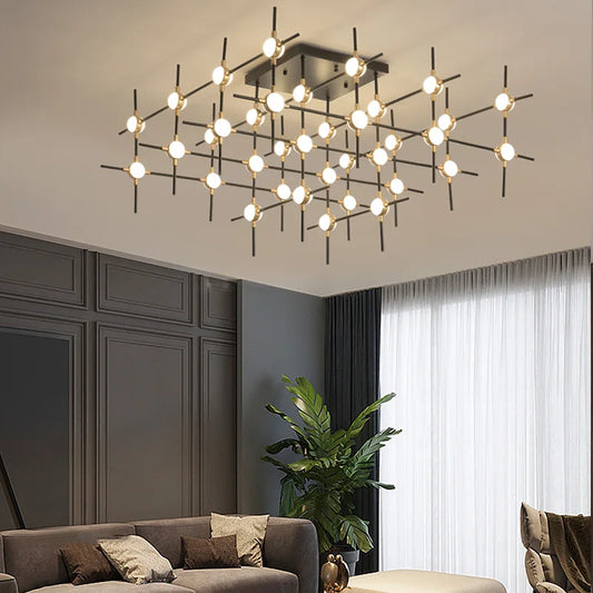 Modern Simple Art Shelf Living Room Ceiling Light Creative Personality Restaurant Dining Room Chandelier Hotel Front Desk Lamp