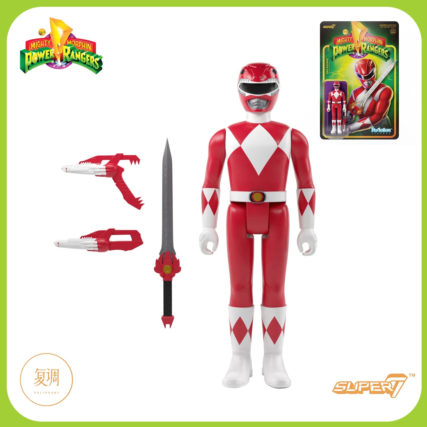 Super7 Power Rangers Red Ranger Green Ranger Putty Patroller Pudgy Pig Rita Repulsa Mega Action Figure Toy Model Gift Collection