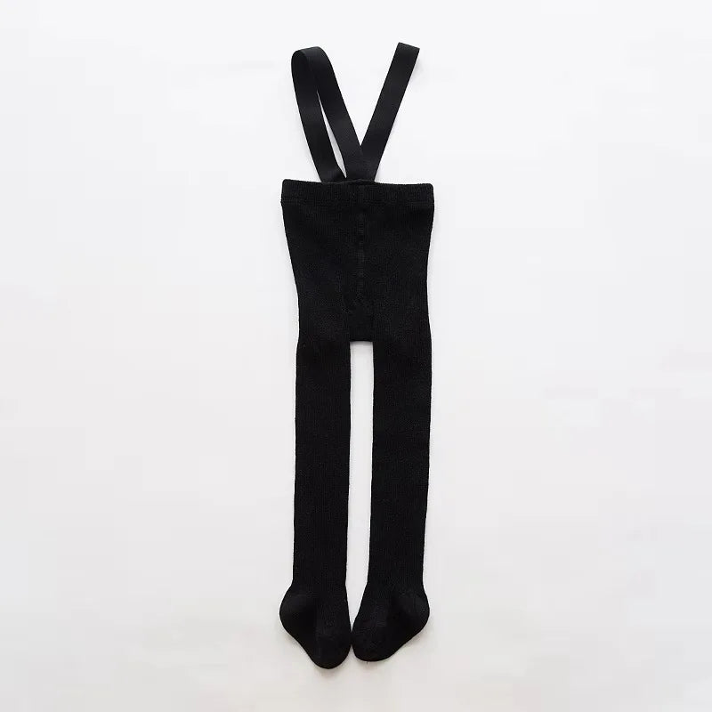 Cute Spring Knitted Tights For Newborn Baby Boys And Girls Solid Pantyhose Casual Suspender Tights Infant Toddler Strap Leggings