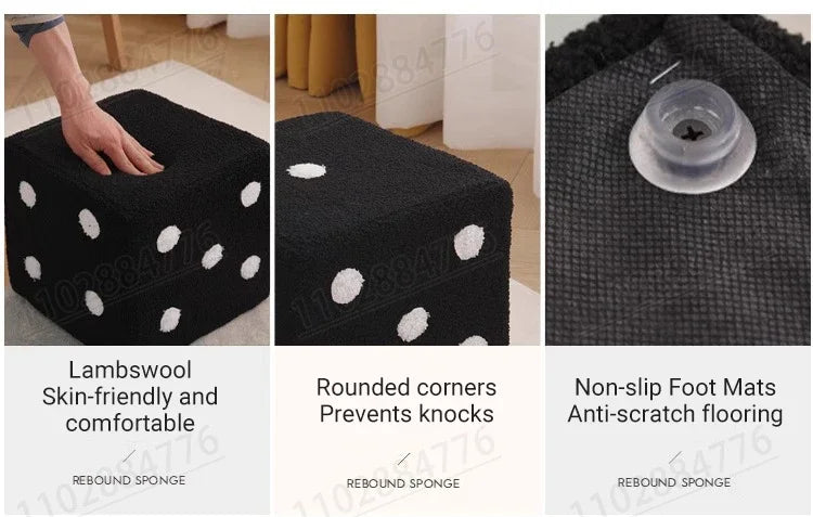 Changing Shoes Stool Home Doorway Living Room Low Bench Dice Stool Creative Children's Sieve Sofa Foot