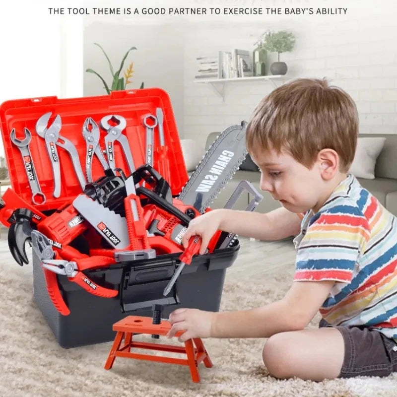 Children Toy Tool Kits Engineer Simulated Repair Tool Set Electric Drill Screwdriver Play House Toy Christmas Gift for Boys Kids