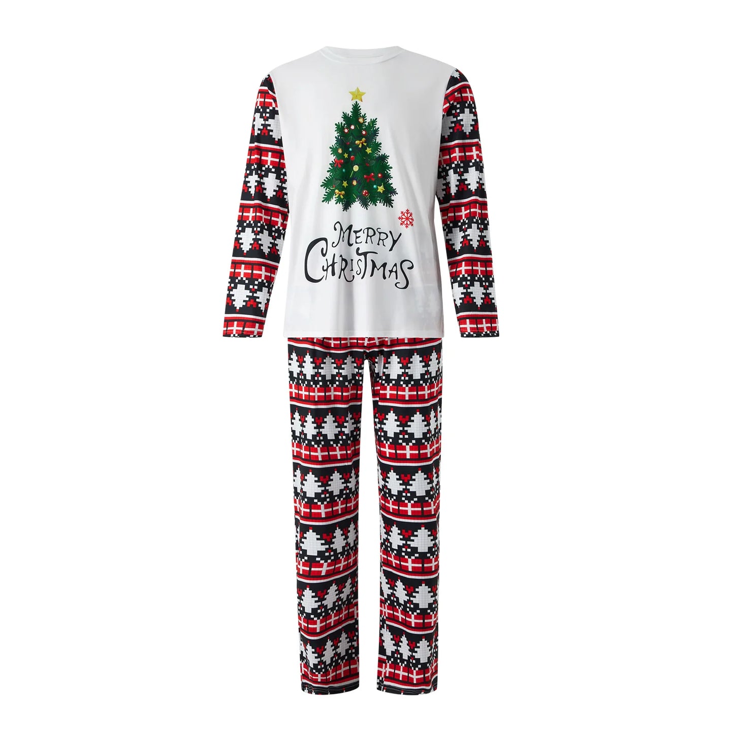 hirigin Parent Child Christmas Pajamas Sets Long Sleeve Round Neck Tops and Casual long Pants Family Christmas Pjs Matching Sets