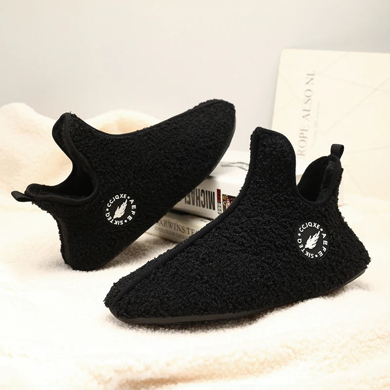 New Men Winter Slippers High Quality Light Weight Disign Shoes Fashion Women Plush Slipper Warm Slip on Casual Shoe for Couples