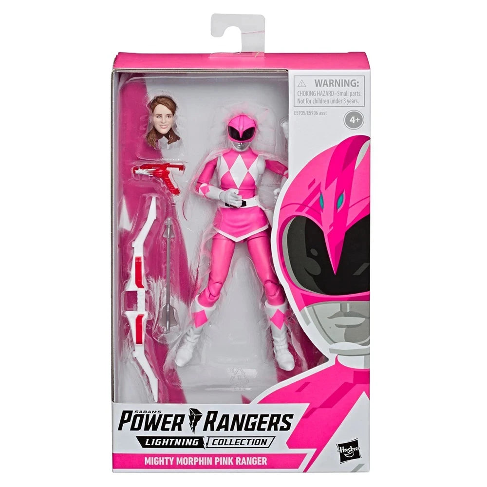 In Stock Original Hasbro Power Rangers Lightning Collection Red Green Pink Blue Black Yellow Ranger Action Figures 6 Inch Model