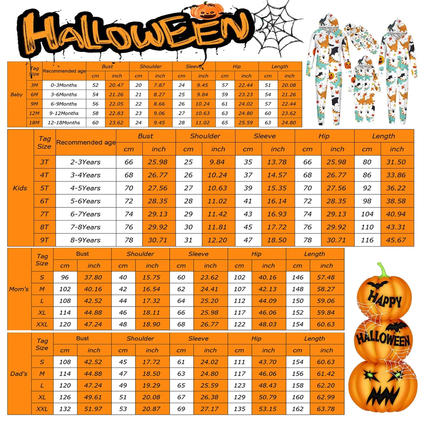 Family Halloween Pajamas Jumpsuit Parent Child Hooded Zipper Overalls White Skeleton Printed Home Matching Suits For The Family