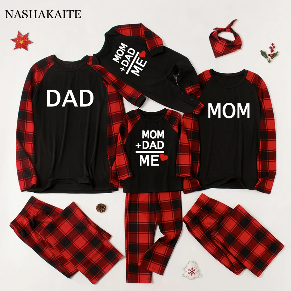 Halloween Family Pajamas Family Matching Outfits heart letter print Matching Sleepwear Christmas PJS mommy and me clothes