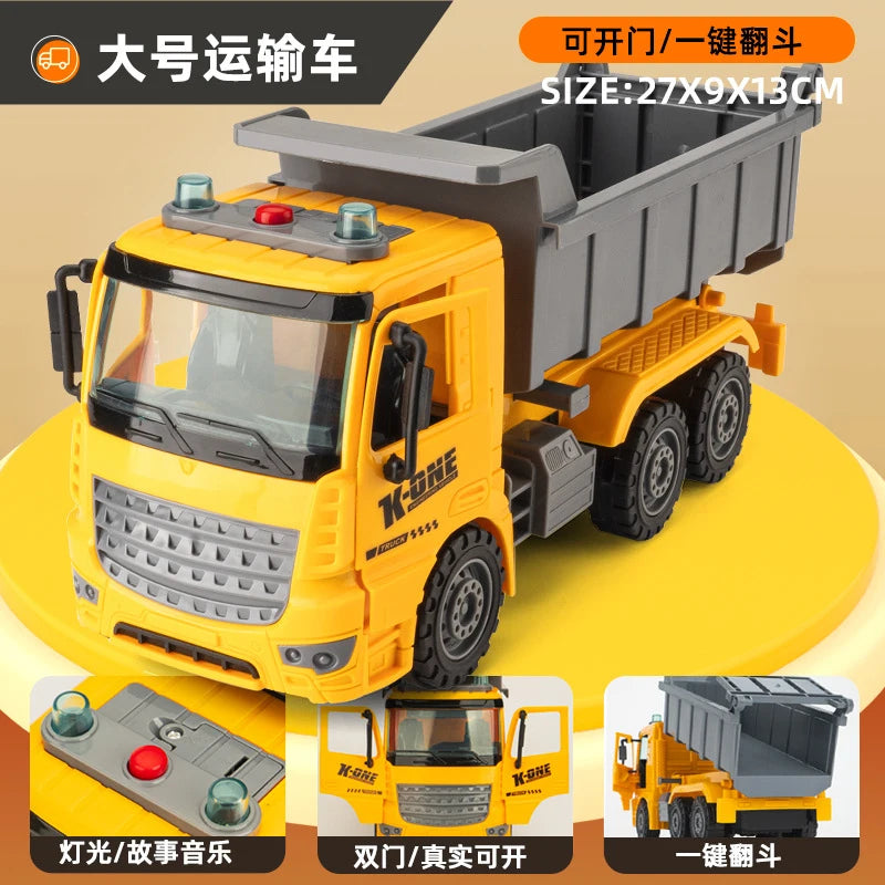 Large Children's Dumper Toys Inertia Automobile Earthwork Dumper Trucks Boys Toy Car Model Plastic Vehicles Toys Child