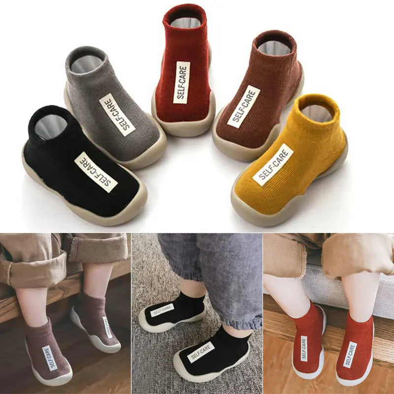 Baby Sock Shoes Anti Slip Toddler First Walking Shoe Child Infant Floor Booties Newborn Rubber Sole Indoor Slippers for Boy Girl