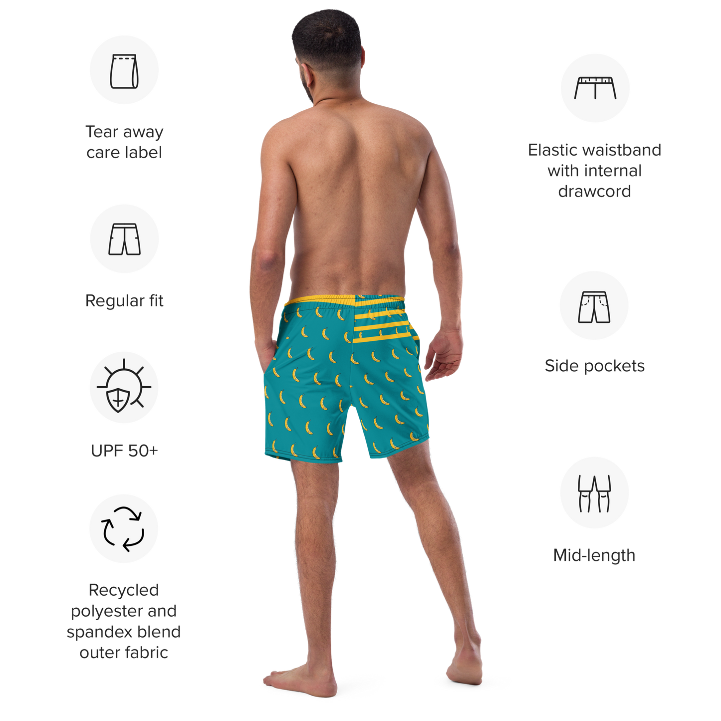 Men's Banana's swim trunks