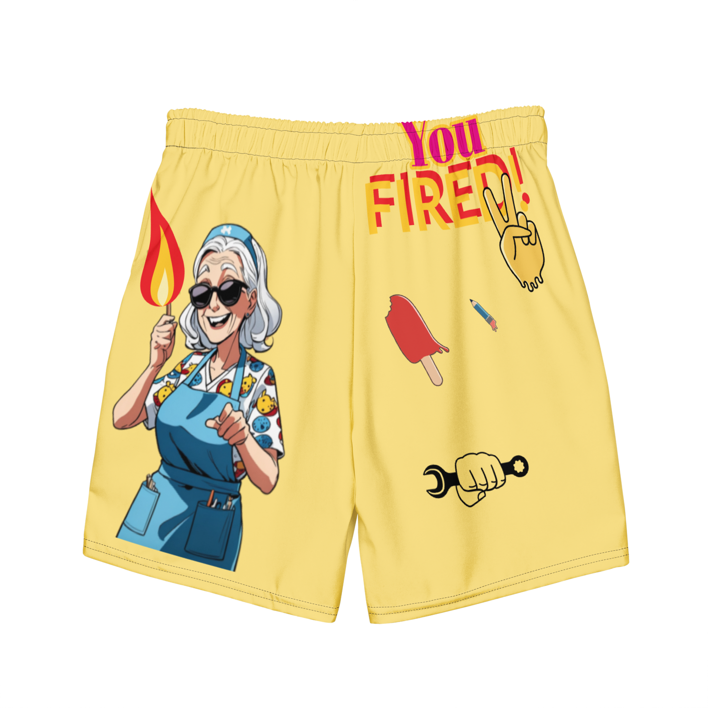 you FIRED! Men's swim trunks