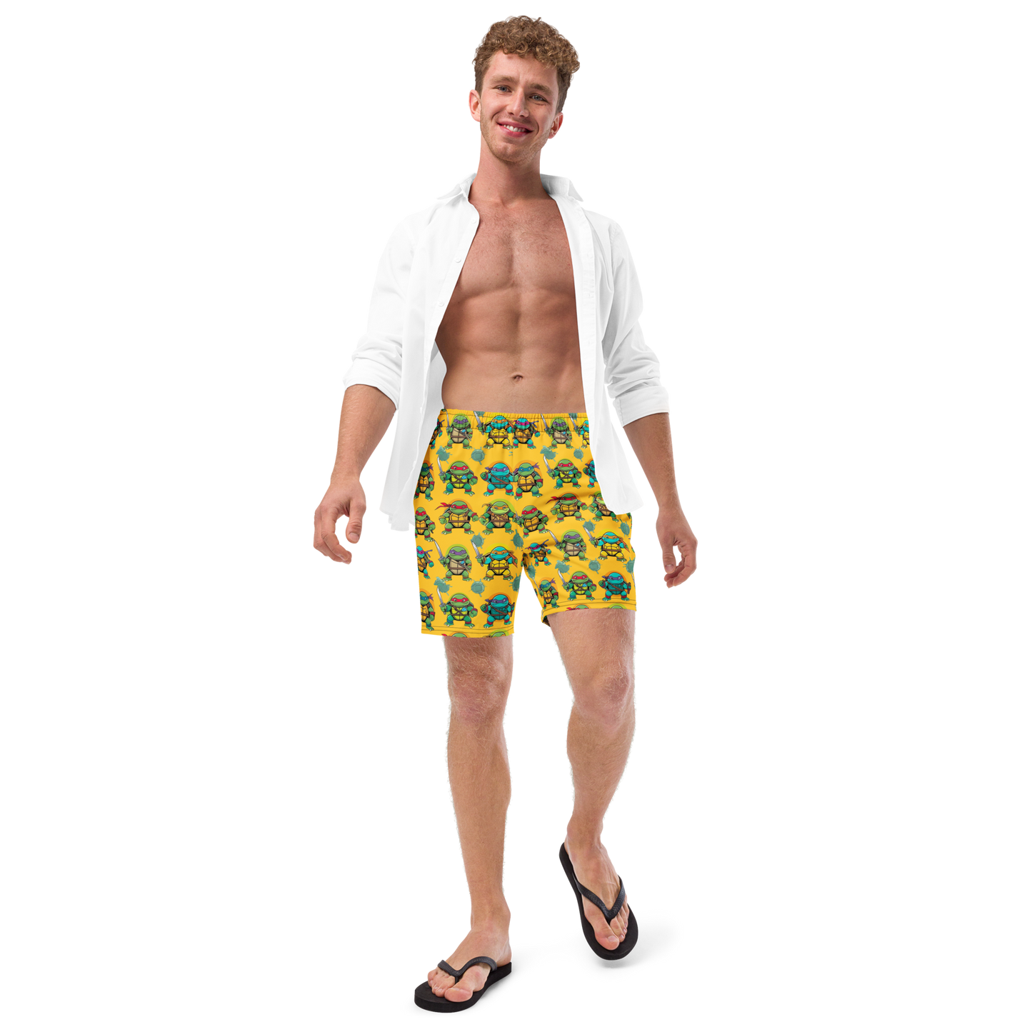 Turtle Time Men's swim trunks