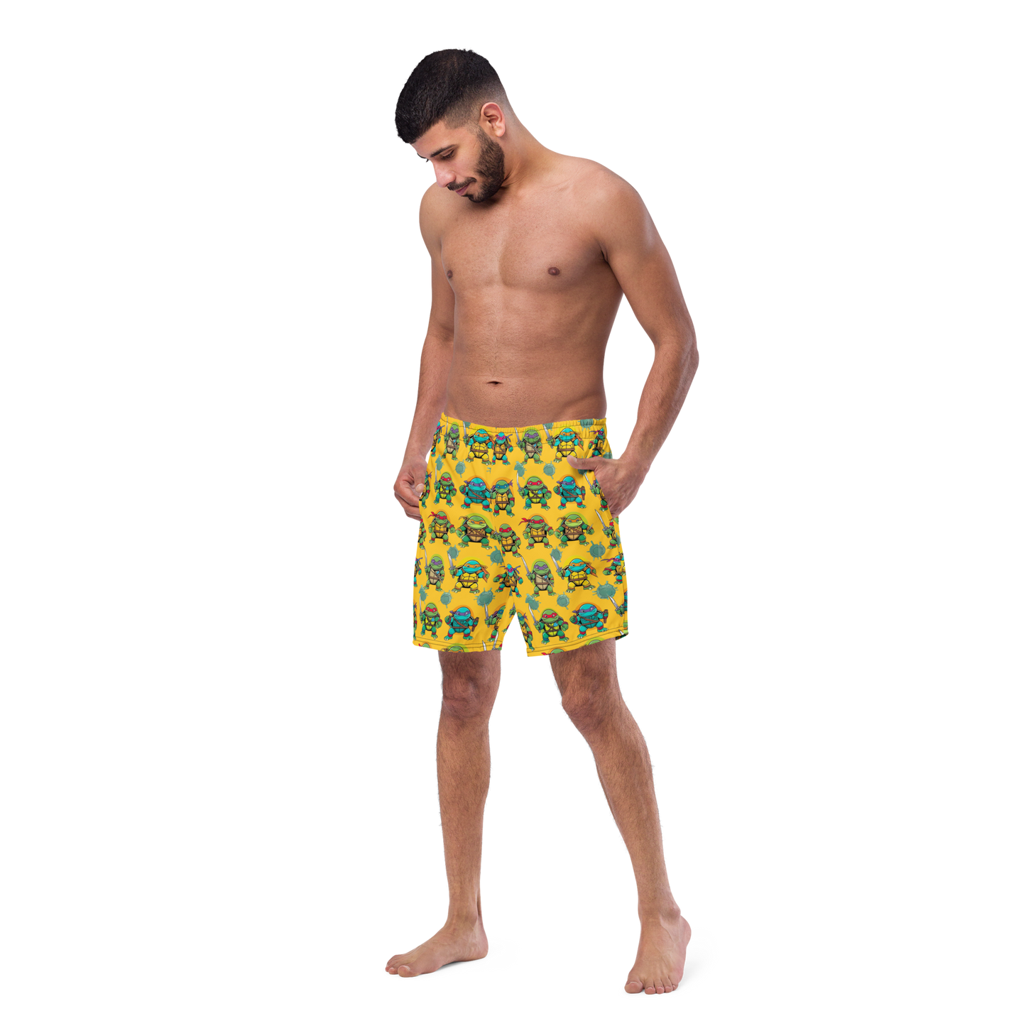 Turtle Time Men's swim trunks