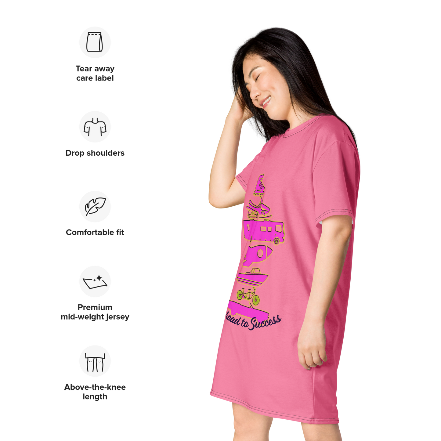 Road to Success T-shirt dress