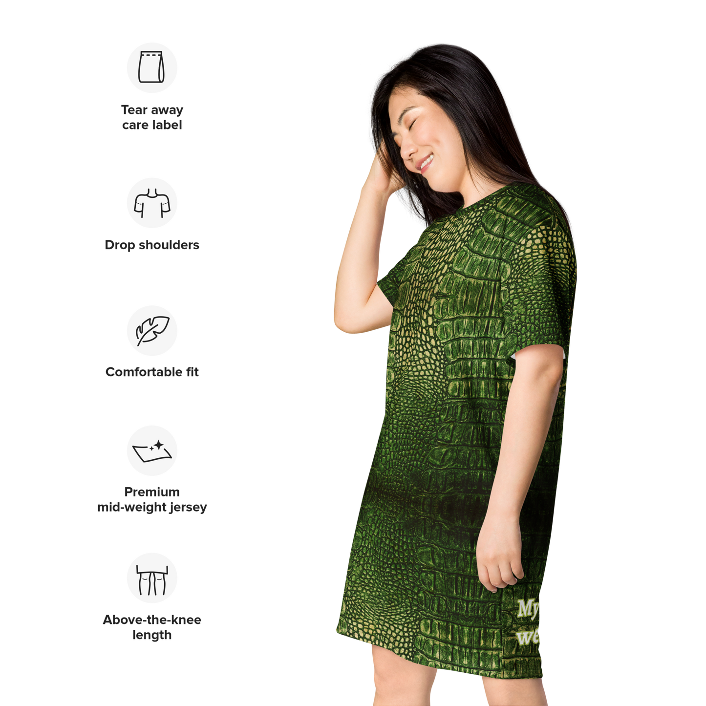 Dragon skin T-dress