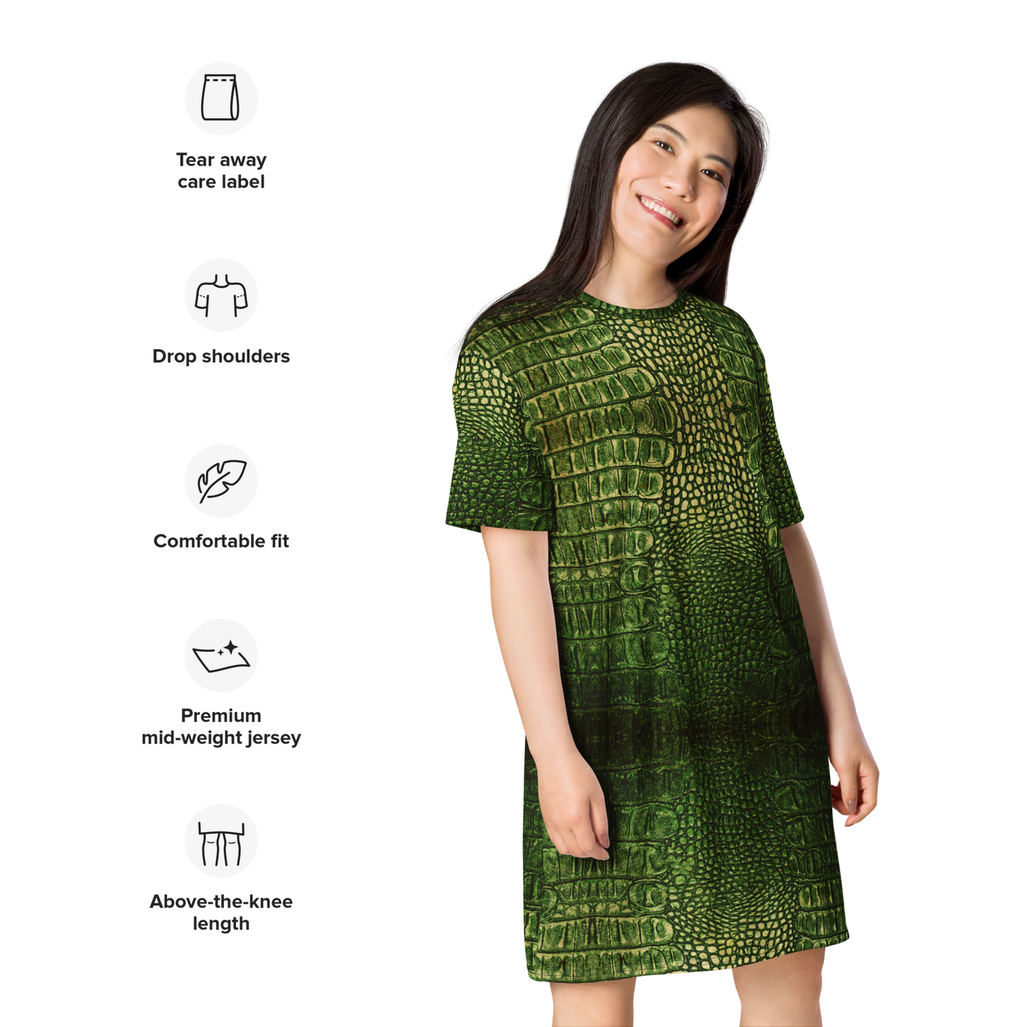 Dragon skin T-dress