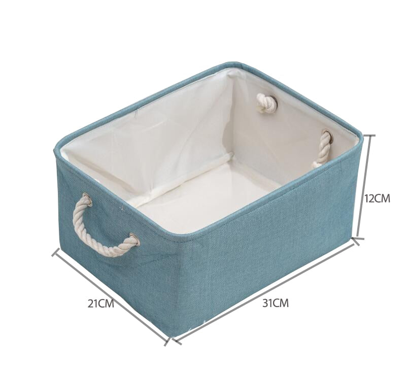 Cotton Linen Folding Storage Baskets.
-Kids Toys Organizer 
-Clothes
-Sundries
-Storage Box 
-Cabinet Storage Bag
- Laundry Basket