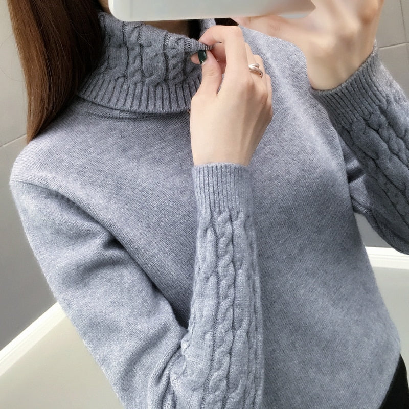 Turtleneck Pullovers
-Long Sleeves 
-Thick Warm