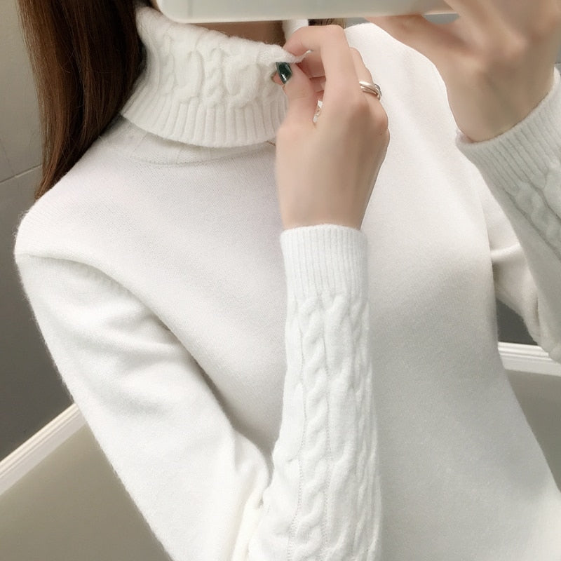 Turtleneck Pullovers
-Long Sleeves 
-Thick Warm