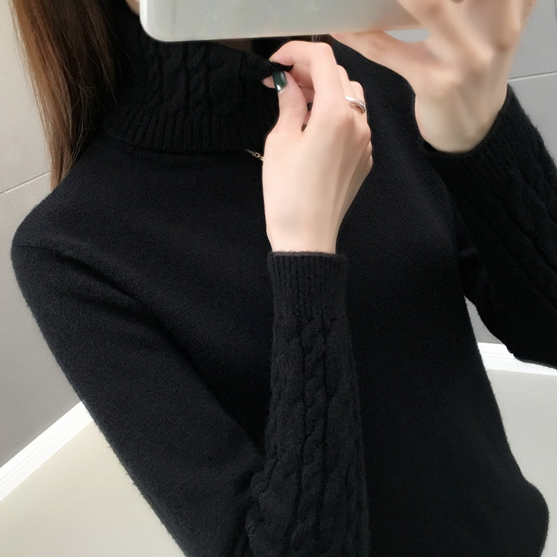 Turtleneck Pullovers
-Long Sleeves 
-Thick Warm