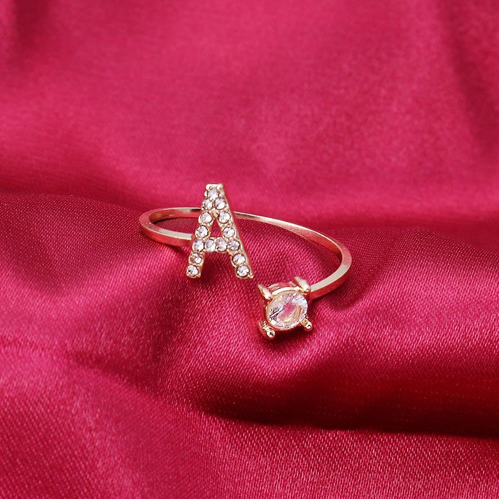 (Anillos.Mujer) Wedding Finger Jewelry.
- A-Z Letter Adjustable