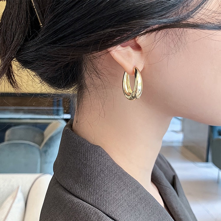 Hoop Earrings.
- Korean Jewelry 
- Daily Wear Earrings