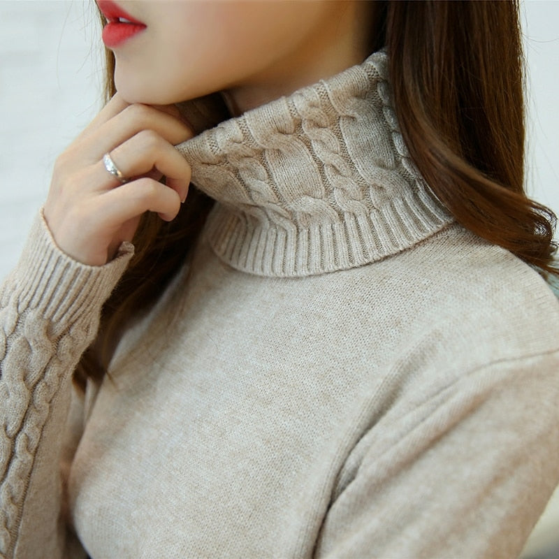 Turtleneck Pullovers
-Long Sleeves 
-Thick Warm