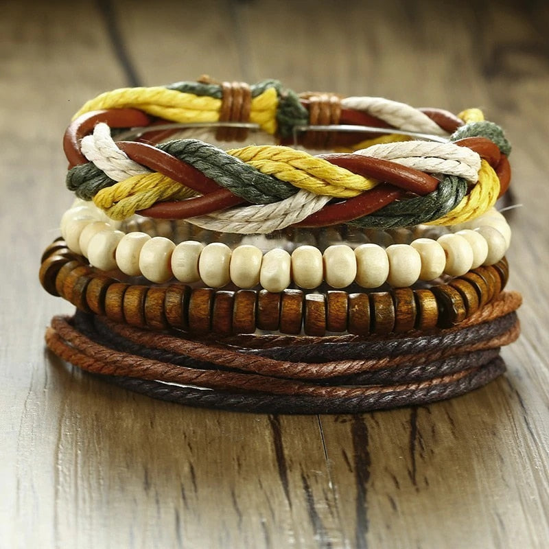 Tribal Wristbands 4Pcs/ Set