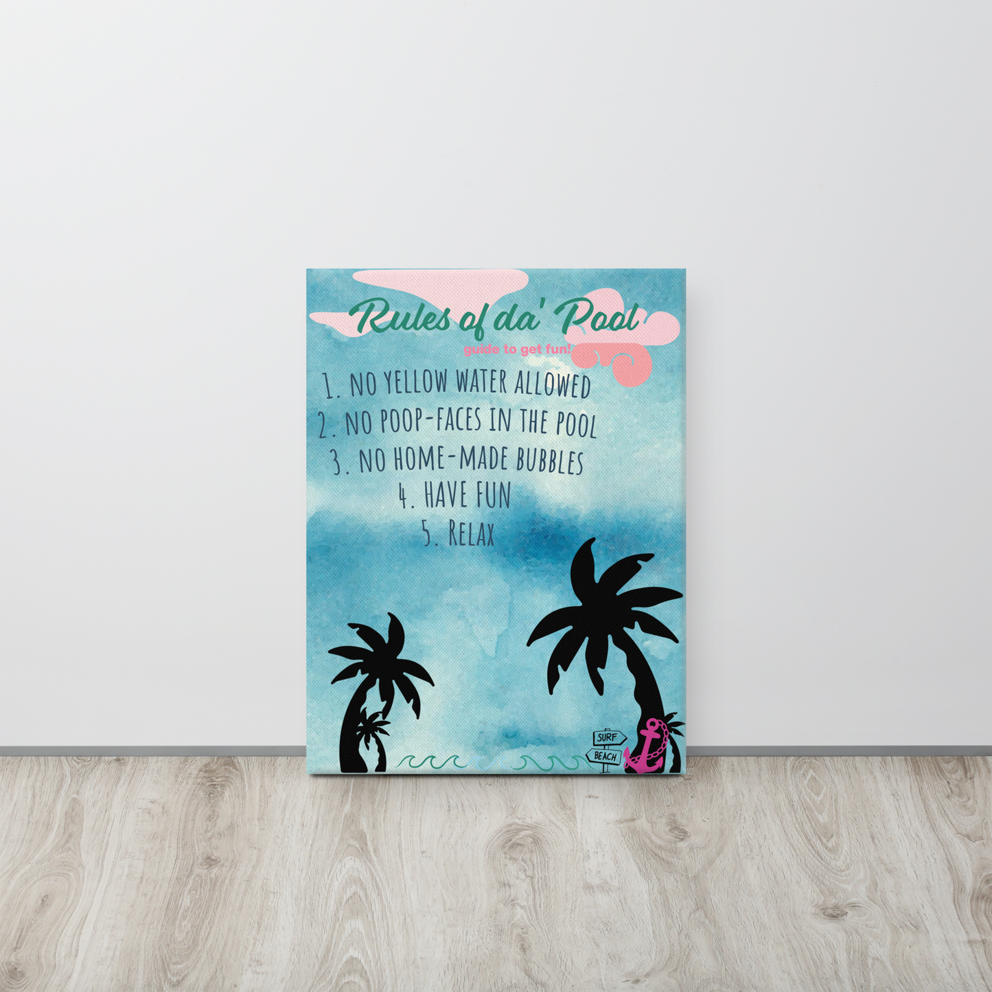 Rules of da' Pool Canvas-Art