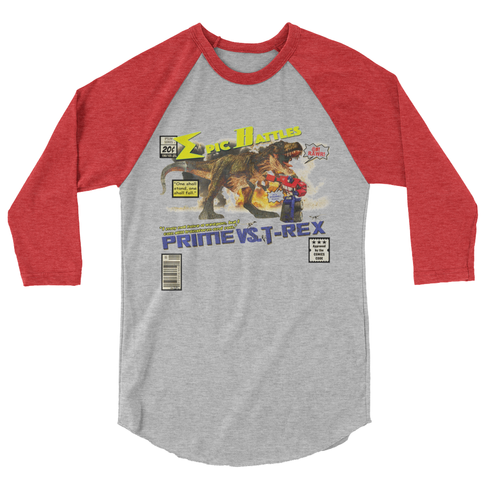 (Retro-vers) Prime vs Trex - 3/4 sleeve t