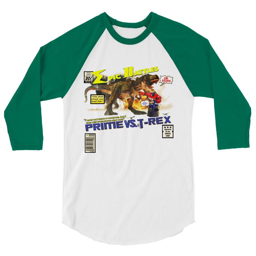 (Retro-vers) Prime vs Trex - 3/4 sleeve t